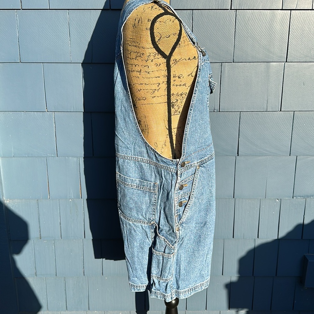 Cherokee blue denim shirt overalls XL NWOT cute boho - Picture 4 of 8